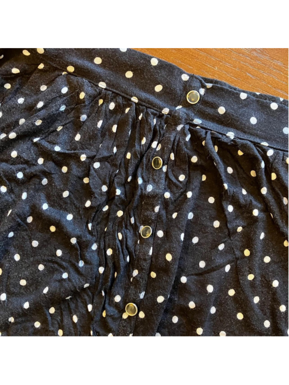 American Rag Y2K Black and White Polka Dot Flowy Skirt - Picture 2 of 3